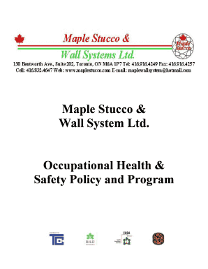 Occupational Health amp Safety Guidelines - Maple Stucco amp Wall bb