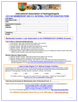 IAH Membership and Donation Form