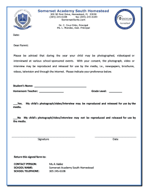 Media Consent Form