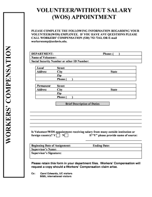 Volunteer Appointment Form