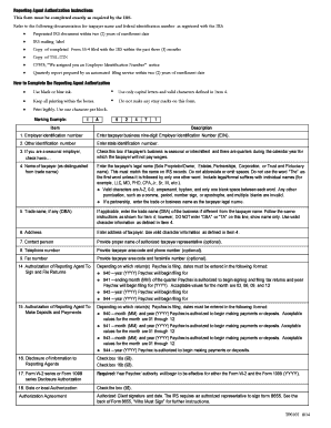 IRS Form 8655 Reporting Agent Authorization