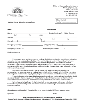Medical Waiver & Liability Release Form