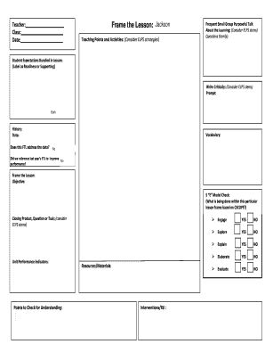 Lesson Plan Template