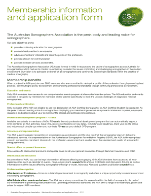 Australian Sonographers Association Membership Application Form