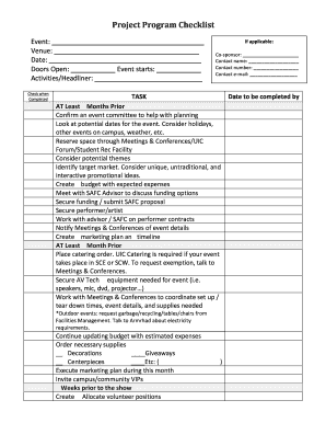 Event Planning Checklist