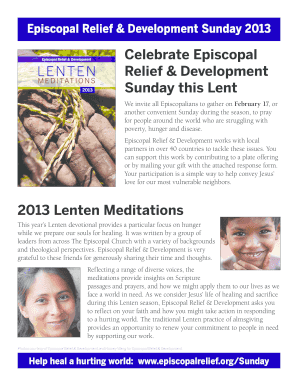 Episcopal Relief & Development Sunday 2013