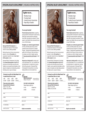 Episcopal Relief & Development Donation Form