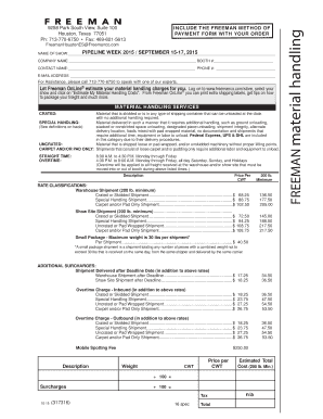 Freeman Material Handling Payment Form