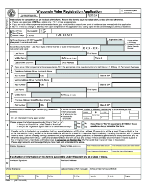 Wisconsin Voter Registration Application