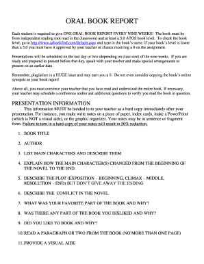 Book report rubric college picture