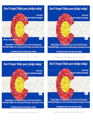 Colorado Combined Campaign Pledge Form