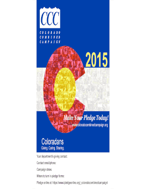 Colorado Combined Campaign Pledge Form