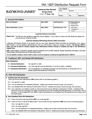 IRA SEP Distribution Request Form