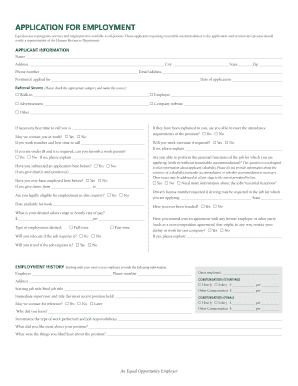 Application for Employment