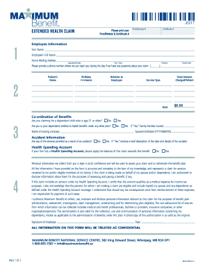 Extended Health Claim Form