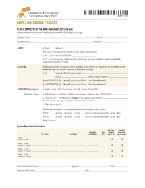 Employee Change Request Form