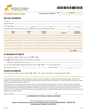 Extended Health Claim Form
