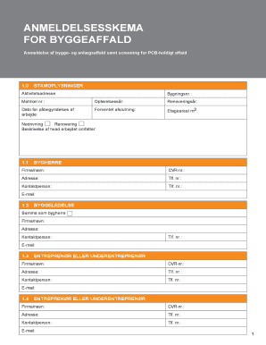 Construction Waste Notification Form