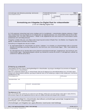 Danish Digital Post Exemption Request