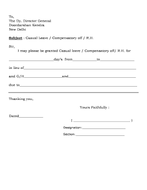 Leave Application Form