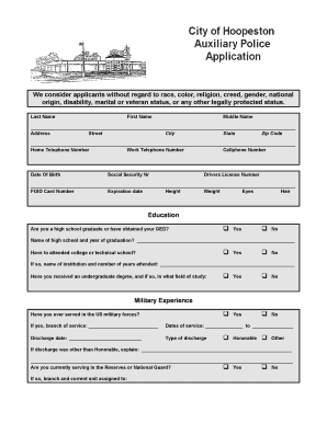 Employment Application Form