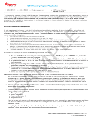 HERO Financing Program Application