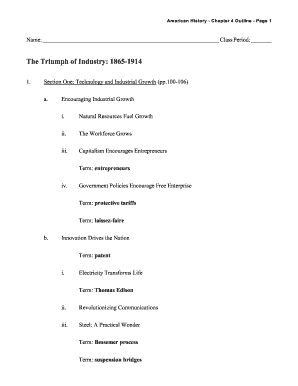 American History Chapter 4 Outline