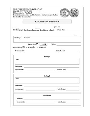 Prüfungsergebnisformular