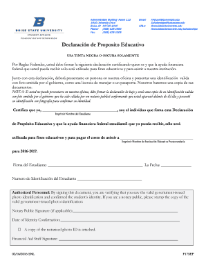 Declaración de Proposito Educativo