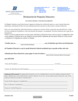 Declaración de Proposito Educativo