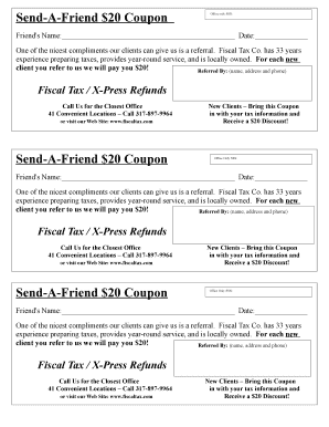 Send-A-Friend $20 Coupon