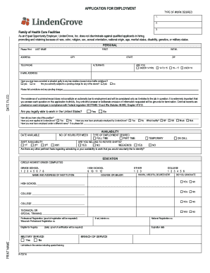 Application for Employment
