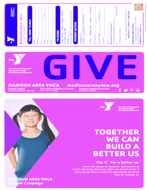 Madison Area YMCA Annual Campaign Donation Form