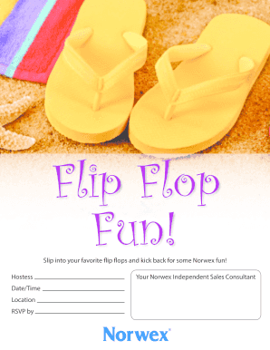 Norwex Flip Flop Party Invitation