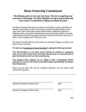 Home Ownership Commitment Form
