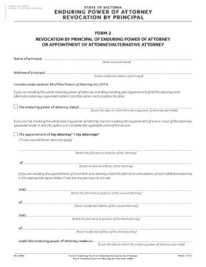 Enduring Power of Attorney Revocation Form