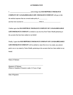 Old Republic Insurance Medical Claim Form