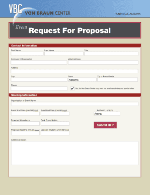 Event Request For Proposal