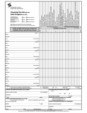 Lifesaving First Aid Certification Form