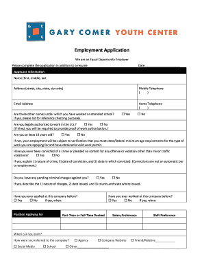 Employment Application Form