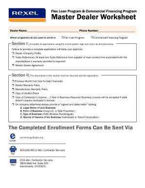 Flex Loan and Commercial Financing Program Application