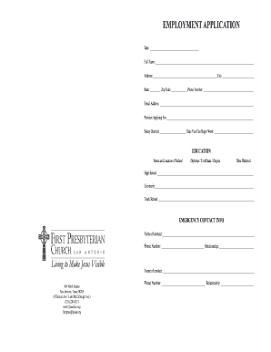 Employment Application Form
