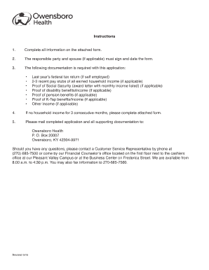 Owensboro Health Financial Assistance Application