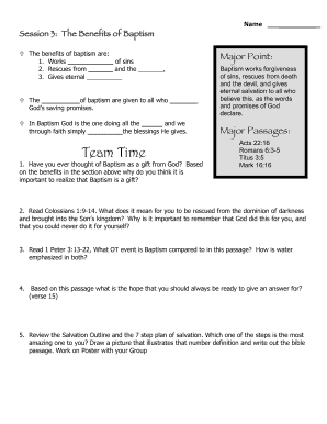 Confirmation Lesson on Baptism