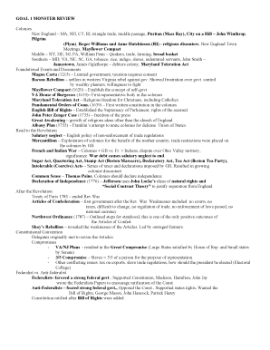 US History Review Homework