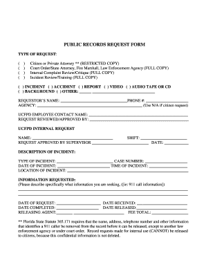 Public Records Request Form