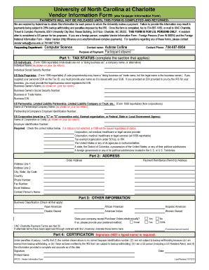 Vendor Information Form
