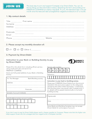 Compass Direct Debit Membership Form