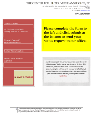 Veterans Rights Claim Form
