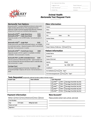 Bartonella Test Request Form